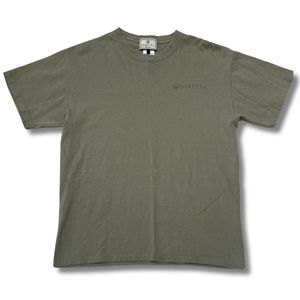 Vintage 90s Beretta Short Sleeve Tshirt Men’s Size M Army Green 2nd Amendment